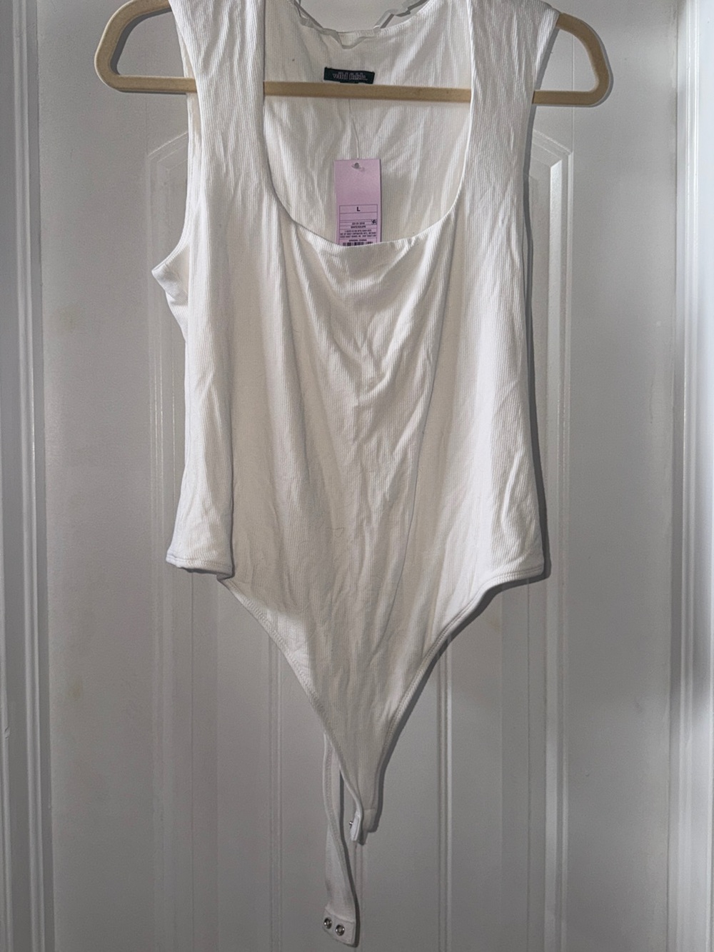 wild fable White Sleeveless Scoop Bodysuit
